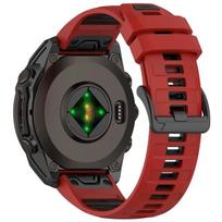 26mm 22mm 20mm Silikoninė apyrankė Garmin Fenix 8 51mm 47mm Quick Fit Apyrankė Fenix 7X 6X 5X Pro Enduro3 Apyrankė Quick Fit 26mm raudona juoda spalva