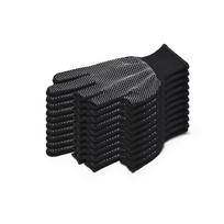 Plonos pirštinės su pilnu pirštu, neslystančios, skirtos darbui, su apsauga nuo saulės ir nailono taškeliais, skirtos statyboms ir krovinių tvarkymui. One Size black