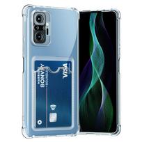 Kortelių dėklas Laikiklis Telefono dėklas Xiaomi Redmi Note 10 Pro 10S 11 11s 12 12s 13c Note 13 Pro 5G Skaidrūs kampai Bamperio dangtelis Redmi Note 10 4G gryna