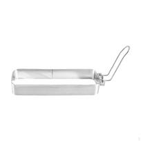 Pusryčių keptas kiaušinis Crumpet forma, Sumuštinių keksiukų keptuvė Omleto stačiakampis blynas Silver handle