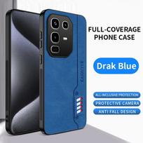 For infinix Note 50 pro Case Luxury Frosted Leather Silicone Fashion Design Shockproof For infinix Note 50X 50S Back Funda Cover infinix Note 50S mėlyna