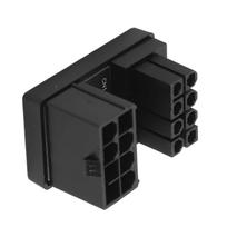 GPU PCIe Jungtis 8PIN Moteriška į Male 180 Laipsnių Kampo RVS Tipo ABS Korpusas Grafinės Kortelės Maitinimo Jungtis Staliniam Kompiuteriui juoda