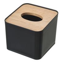 Uždenkite servetėlių dėžutes Stalinis siurbiamas popierius Svetainė S Imple Storage Box One Size juoda