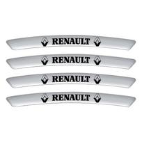 4 vnt. Automobilio rato stebulės emblema Padangų ratlankių lipdukai Automobilio priedai Renault Dacia Megane Clio Captur 2 3 4 Fulence Kadjar Duster Captur Logan Renault balta