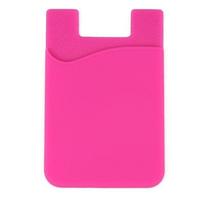 3pcs Smart Silicone Mobile Phone Wallet Card Stick Cash Credit Card Holder rožinė