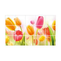Atsparus aliejui Virtuvės Sienų Lipdukas Rožė Tulpė Gėlė Delfinas Pienė Savaime lipnus Vandeniui Atsparus Karščiui Vonios kambario Virtuvės Sienų Meno Dekalas Dekoracija E