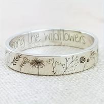European & American Wildflower Dandelion Ring Size 8