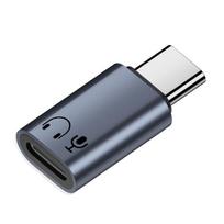 USB C Ausinių Garso Adapteris Telefonui 16 Patvarumas Metalinis Korpusas Ausinių Keitikliai Raktas Kelionėms pilka