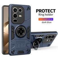 Military Grade Case For INFINIX Note 50 Pro 50s 50X 4G Note50 Pro Note50s Armor Shockproof Ring Stand Holder Shell Coque Fundas Pc + tpu&Infinix Note 50 4G mėlyna
