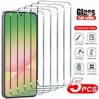 5 vnt. pilnas grūdintas stiklas, skirtas Samsung Galaxy A17 A16 A26 A15 A14 A34 A54 A55 A56 A33 A32 A71 A73 S25 S24 S23 FE S22 S21 S20 FE Ekrano apsauga Galaxy A10