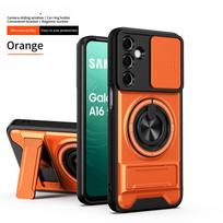 Samsung Galaxy A52S A72 A73 A53 A54 A55 A56 A57 A33 A34 A35 A36 A37 modeliams prabangus plastikinis besisukantis magnetinis žiedas laikiklis telefono dėklas For Galaxy A72 4G-5G oranžinė