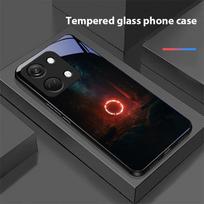 Space Planet For OnePlus Nord 3 5 6T 7 Pro 8 12 10T Reno8 Lite 5G 10R Nord N30 Hard Shell Tempered Glass Phone Case Black For OnePlus Nord 3