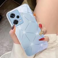 Lingge Dazzling Light For Xiaomi 14 Ultra 13 Lite Redmi Note 13 11 Pro 12 Plus Poco X6 3 Pro F4 6 GT Tempered Glass Phone Case For Note13ProPlus
