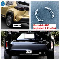 For Toyota Yaris Cross     Rear Fog light Lamp Cover Trim Foglamp Frame Sticker Car Styling Exterior Accessories Model D