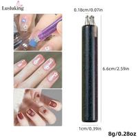Pasidaryk pats nagų dailės 5 žiedlapių taškinimo įrankis Gėlių kūrėjas 1,8 mm plonas galiukas Cirkonio rinkikliai Blizgus rankena Manikiūro nagų įrankiai Šepetėliai juoda