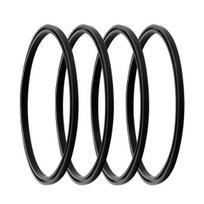 4 vnt. silikoniniai vandens butelių sandarikliai, pakaitiniai, apsaugantys nuo dulkių, nepraleidžiantys vandens, vandens puodelio O žiedai, 16/20 uncijų kelioninio termopuodelio dangtelio sandarinimo tarpinės juoda