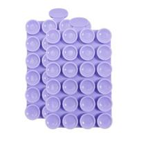 2Pcs Silicone Phone Holder 24-Suction Cup Grips for Hands-Free Viewing Sticky Gel Pad for Desk And Car Dash violetinė