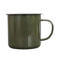 120/240/350/500ML Vintažinis emaliuotas puodelis su rankena Atsparus karščiui Didelės talpos Arbatos Pieno Vandens Kavos Gėrimo Puodelis Retro Dekoracija 6 armijos žalia spalva