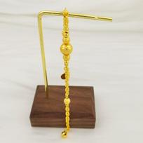 Elegant 24K Gold-Plated Copper Bead Bracelet for Women