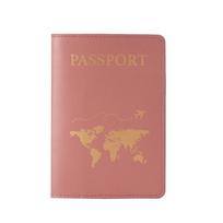 International Travel Passport Holder & Document Organizer Set tamsiai rausva spalva