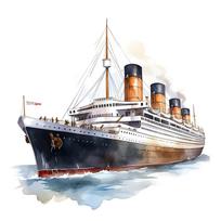 Watercolor Titanic Iceberg Car Sticker Vinyl Decal Waterproof Rear Window Motorcycle Camper Bumper Truck Laptop Decoration TM216 15x14.5cm