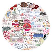 110 Taylor Swift Lyric Graffiti Stickers for Suitcase & Phone