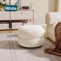 Cream Style Round Small Stool, Multifunctional Sofa Low Stool Home Shoe Changing Stool for Living Room Bedroom balta