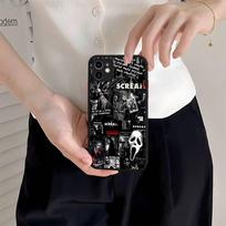 Ghost Face Art Scream Phone Case For IPhone 16 15 14 Plus 15 13 12 11 Pro Max X XS MAX Matte Cover iphone 15pro max