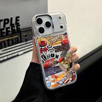 Animacinių filmų automobiliai McQueens Sally telefono dėklas Apple iPhone 17 Air 16 16e 15 14 13 12 11 Pro Max X Xs XR 8 Plus prabangus skaidrus dėklas iPhone 15 Plus
