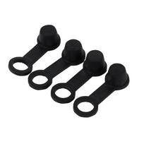 4x Black Rubber Brake Bleed Nipple Grease Cap Dust Cover 8mm Motorcycle Motorbike balta