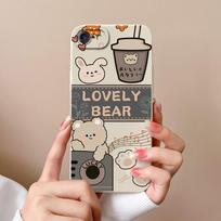 Simple Case For iPhone 7 8 Plus iPhoneSE Sketch Pattern Soft Smooth Liquid Silicone Full Coverage Anti Choc Phone Back Cover iPhone 8 Plus