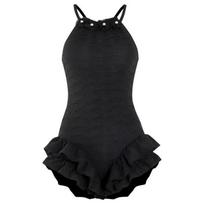 Black Pearl Lace Suspender To Show Slimming Waist Fish Tail. Holiday Style One-piece Conservative Swimsuit Women In Hot M juoda