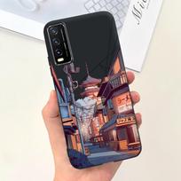Dėklas Vivo V2027 V2027 Vivo Y11s Y12s Y20i Y20 Telefonui Minkštas Matinis Skystas Silikonas Anti-knock Bamperis Capa Stilingas Madingas Vivo Y20 Y20i