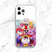 Nuostalus D-Digital C-Circus dėklas telefonui iPhone 15,14,13,12,11 Plus,Pro,Max,XR,XS,X,7,8 Plus,SE,Mini Skaidrus Silikoninis Minkštas iPhone13mini