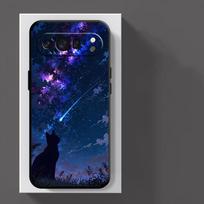 Funda Phone Cover Case for Google Pixel 10A 6 7 8 Pro 10 9 Pro XL 6a 7a 9a 8a Cartoon Night Sky Cat Google Pixel 9a