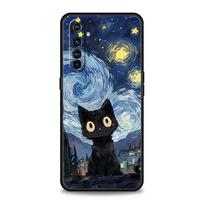 Phone Case For Realme 12 11 10 9 8 5G 7 6 GT5 GT3 GT2 Pro Plus C21 C11 C25 C35 For Realme GT Neo 2 3 3T 5 Cover Cat-Printed For Realme 6 Pro