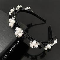 Flower Lazy Girls Hair Braider Hair Hoops Rhinestone Hair Toothed Headband  Women Style 1