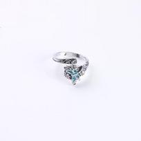 Vintage personality Bohemian turquoise dragonfly sunflower women's winding ring adjustable opening
