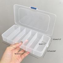 Skaidrios 5/6 tinklelio nešiojamos plastikinės plaukų segtukai Papuošalų laikymo dėžutės Priedai Organizatorius Buitiniai kelionių reikmenys, atsparūs dulkėms L