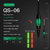 Short Electronic Fishing Float With Luminous LED Gravity Sensing Color Change And Eye-catching Cloudy Sky Tail Fishing Float Hot