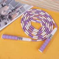 2.8M Skill Jumping Bamboo Jump Rope Pvc Beginners Soft Beaded No Tangle Segmented Fitness Workout Jump Rope Writable Names violetinė