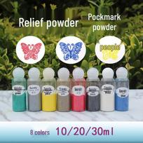 Smėlio spalvos reljefinis milteliai popieriaus darbams - Skaidrios ir vientisos spalvos Solid Black - 10ml white