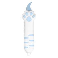 Cute Cat Paw Retractable Utility Knife Mini Portable Cat Claw Box Cutter Paper Cutter DIY Hand Account Art Craft Cutting Tools mėlyna