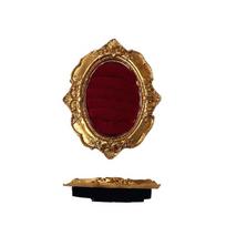 Velvet Organizer Ring Display Stand Vintage Gold Jewelry Display Rack  Photography Props raudona