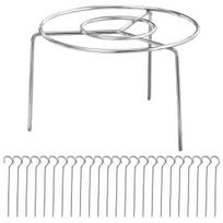 Vertical Skewer Rack Kebab Fryer Oven for Air Round BBQ Grilling Stand Rust-Resistant 24