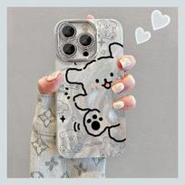 Line Puppy for iPhone Apple 16Promax/15/14/13/12/11/8/7 Feather phone case x iPhone16