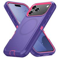 Heavy Duty Mechanical Rugged PC+TPU Case For IPhone 17 Pro Max 17 Air 16 Plus OTT-Box Magnetic Charging Enhanced Anti-Drop Cover iPhone17 Pro