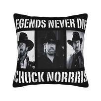 Rip Chuck Norris Never Dies Pillowcase Accessories Printing Cushion Cover Decorations Throw Pillow Case Cover Car Multi-Size Peach skin 18*18(CM)-1Pcs
