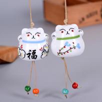 Vėjo varpeliai Lucky Cat pakabukas Vėjo varpelių automobilio ornamentas, pakabinamas miniatiūrinis namų dekoravimas 1pcs