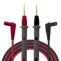 Elektroniniai bandymo laidai Bandymo zondai Multimetro laidai Paauksuoti Super Sharp Silicone test line raudona juoda spalva